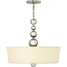 ZELDA Art Deco nickel ceiling pendant light