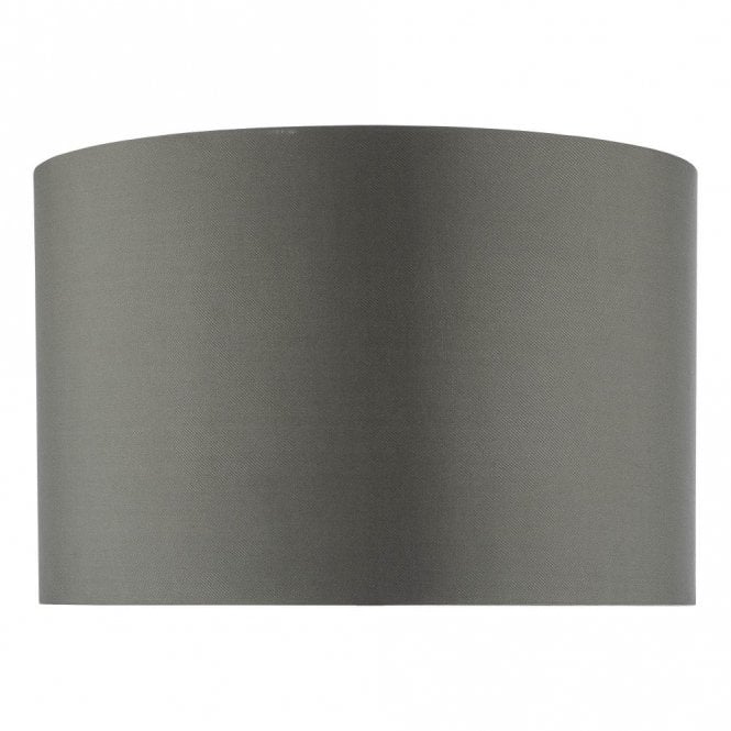 ZEYA Grey Faux Silk Drum Shade 37cm