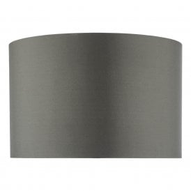 ZEYA Grey Faux Silk Drum Shade 37cm