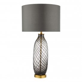 Zeya Handblown glass table lamp complete with shade
