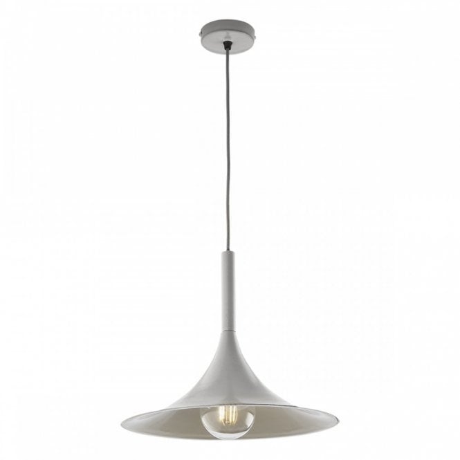 ZIELONA contemporary ceiling pendant with grey trumpet shade