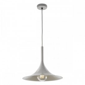 ZIELONA contemporary ceiling pendant with grey trumpet shade