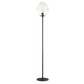 ZOE 1 Light Floor Clear Glass Black
