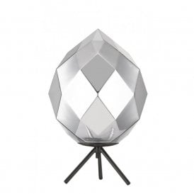 ZOE 1 Light Table Chrome Glass Black