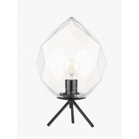 ZOE 1 Light Table Clear Glass Black