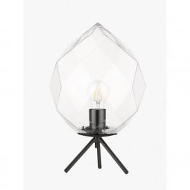 ZOE 1 Light Table Clear Glass Black
