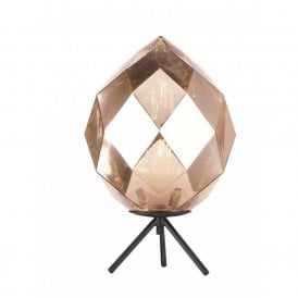 ZOE 1 Light Table Gold Glass Black