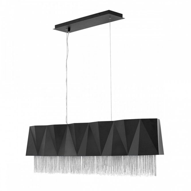 ZUMA contemporary 6 light black and silver island pendant
